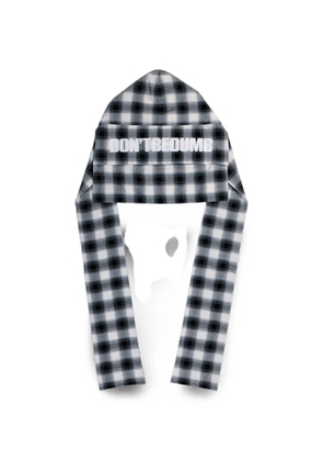 AWGE check-print graphic-print durag - Black