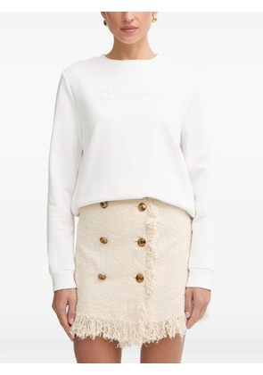 Elisabetta Franchi embossed-logo sweatshirt - White