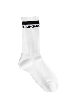 Balenciaga logo-detail knitted socks - White