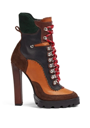 DSQUARED2 120mm round-toe leather boots - Brown