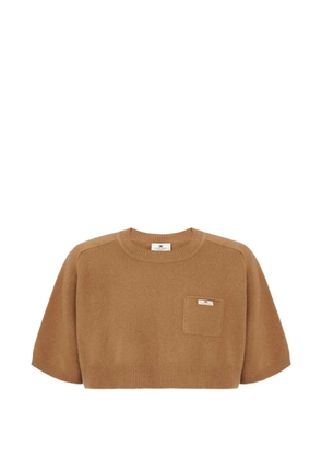 Elisabetta Franchi wool and cashmere top - Neutrals