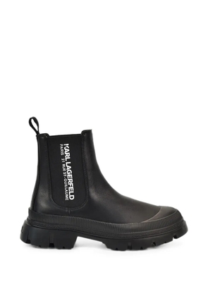 Karl Lagerfeld logo-print ankle boots - Black