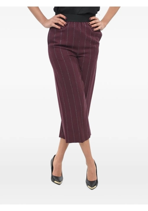 Stella McCartney pinstripe-pattern high-rise trousers - Purple