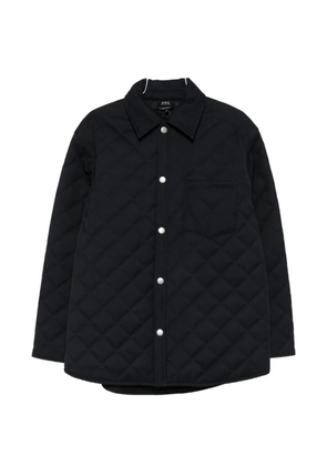 A.P.C. quilted press-stud jacket - Blue