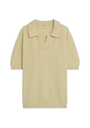 A Paper Kid knitted polo shirt - Neutrals