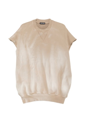 CULTURA faded raw-edge sleeveless sweater - Neutrals
