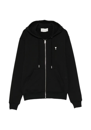 AMI Paris logo-embroidered hoodie - Black