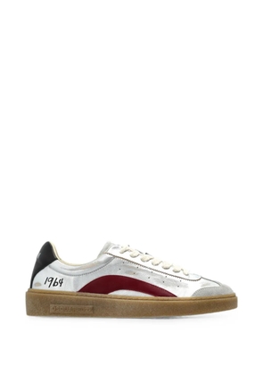 DSQUARED2 metallic-effect leather sneakers - Silver
