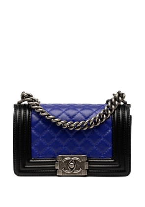 CHANEL Pre-Owned 2013-2014 Small Bicolor Lambskin Boy Flap shoulder bag - Black