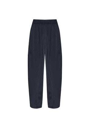 Casablanca monogram-jacquard wide-leg trousers - Blue