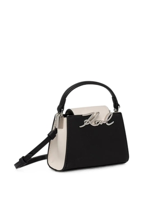 Karl Lagerfeld Karl Signature logo-plaque mini shoulder bag - Black