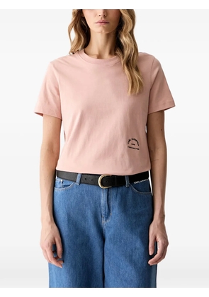 Karl Lagerfeld logo-embroidered T-shirt - Pink