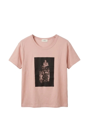 Second/Layer graphic-print T-shirt - Pink