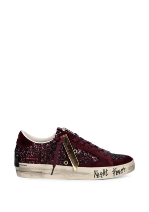 Crime London SK8 Deluxe glitter-embellished sneakers - Purple