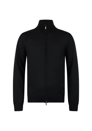 Moorer high-neck zip-up cardigan - Black