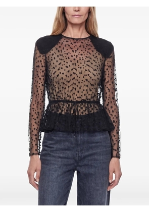 Chloé dot-print peplum blouse - Black