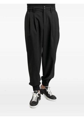 Dolce & Gabbana pleated elasticated-waist trousers - Black
