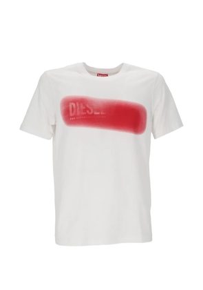 Diesel spray-paint logo-print T-shirt - White