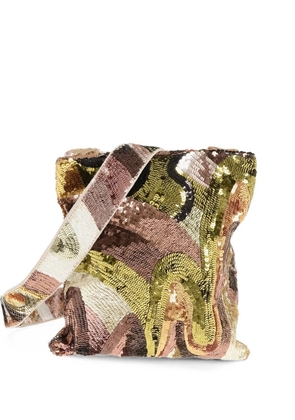 DSQUARED2 sequin-embellished messenger bag - Brown