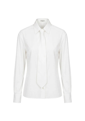 Brunello Cucinelli tie-detail long-sleeve shirt - White