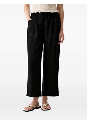 Benetton drawstring patch-pocket trousers - Black