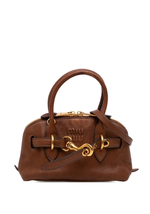 Miu Miu Pre-Owned 2010-2026 Mini Nappa Aventure satchel - Brown