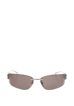 Balenciaga logo-plaque rimless sunglasses - Silver