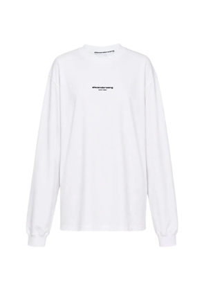 Alexander Wang logo-print long-sleeve T-shirt - White