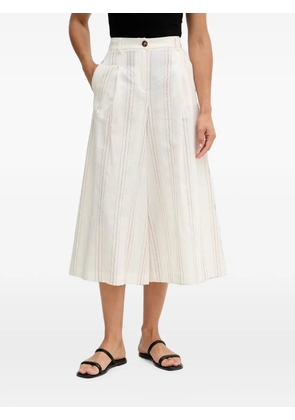Benetton striped pleated trousers - Neutrals