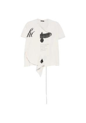 Ann Demeulemeester graphic-print panelled T-shirt - Neutrals