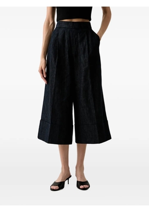 Benetton turn-up cropped wide-leg jeans - Blue