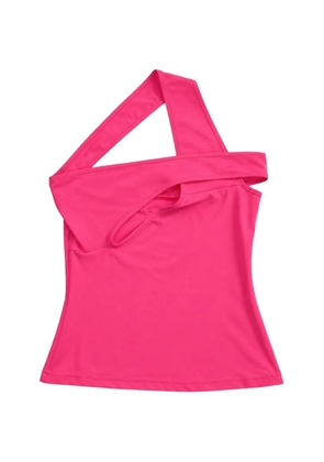 Ottolinger asymmetric-shoulder top - Pink