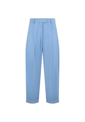 Moorer pleated high-waisted trousers - Blue