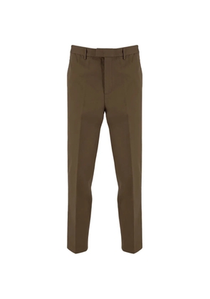 Emporio Armani pressed-crease slim-fit trousers - Brown