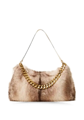 TWINSET faux-fur chain-link tote bag - Neutrals