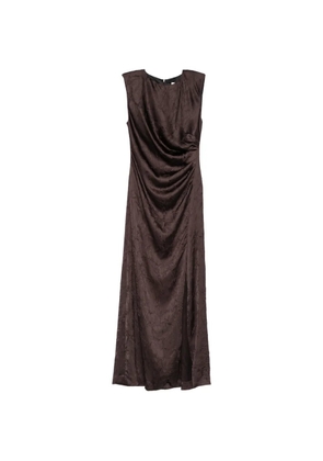 Maje crinkled-effect sleeveless maxi dress - Brown