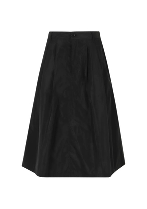 ASPESI pleated A-line midi skirt - Black