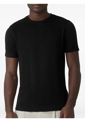 MAUVAIS textured-knit T-shirt - Black
