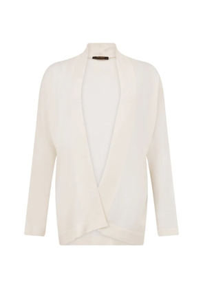 Moorer fine-knit open-front sweater - Neutrals