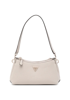 GUESS USA logo-plaque textured-finish shoulder bag - Grey