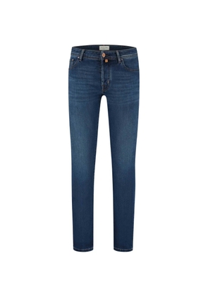 Jacob Cohën faded-effect whiskered jeans - Blue