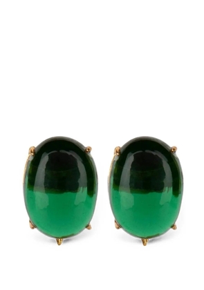 Bounkit Jewelry quartz cabochon earrings - Green
