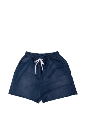 MOOJI MOOJI drawstring-waist raw-cut shorts - Blue