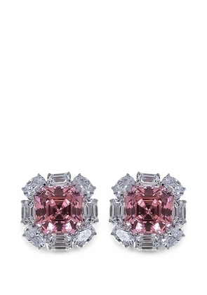 Fantasia by Deserio cushion-cut chandelier earrings - Silver