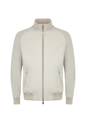 Moorer Cuper-Jfc zip-up raglan-sleeve jacket - White