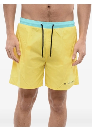 John Richmond logo-print drawstring swim shorts - Yellow