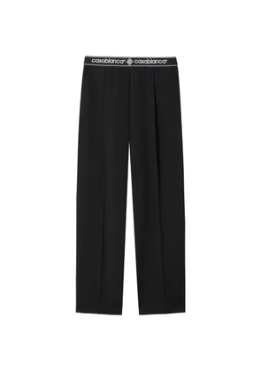 Casablanca logo-waistband tailored trousers - Black