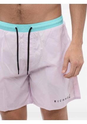 John Richmond logo-print drawstring swim shorts - Pink