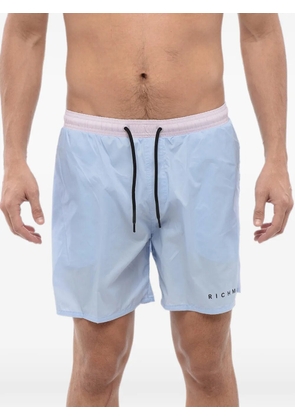 John Richmond logo-print drawstring swim shorts - Blue