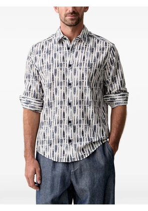 Joop! oar-print long-sleeve shirt - White